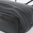 BALLY Hand Bag Leather Black Gold Auth 184506-9