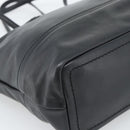 BALLY Hand Bag Leather Black Gold Auth 184506-14