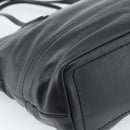BALLY Hand Bag Leather Black Gold Auth 184506-16