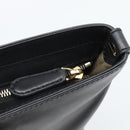 BALLY Hand Bag Leather Black Gold Auth 184506-10