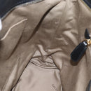 BALLY Hand Bag Leather Black Gold Auth 184506-20
