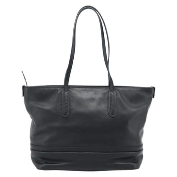 BALLY Hand Bag Leather Black Gold Auth 184506 - 0