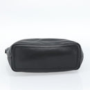 BALLY Hand Bag Leather Black Gold Auth 184506-5