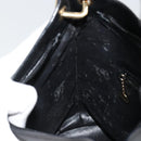 GUCCI Bamboo Shoulder Bag Leather Black Gold 001 3007 3754 Auth 184507-19