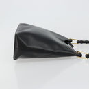 GUCCI Bamboo Shoulder Bag Leather Black Gold 001 3007 3754 Auth 184507-3