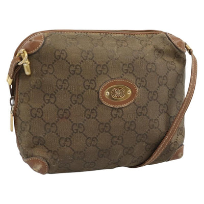 GUCCI Shoulder Bag Leather Beige Gold 007 115 4916 Auth 184510