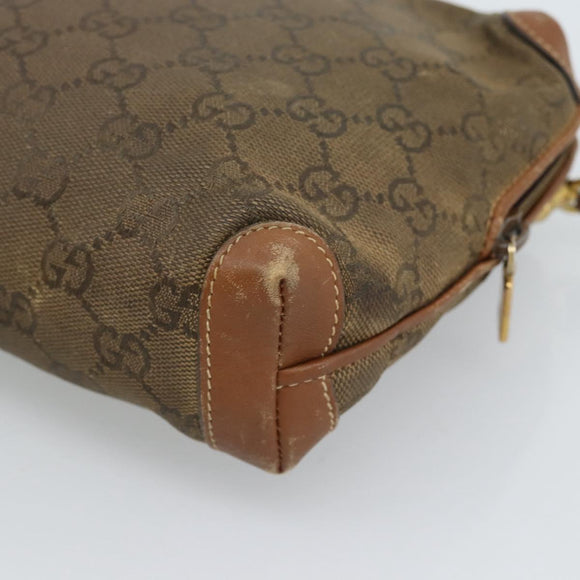 GUCCI Shoulder Bag Leather Beige Gold 007 115 4916 Auth 184510