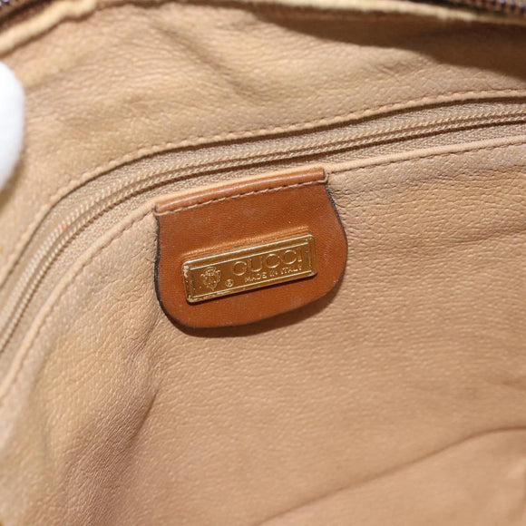 GUCCI Shoulder Bag Leather Beige Gold 007 115 4916 Auth 184510