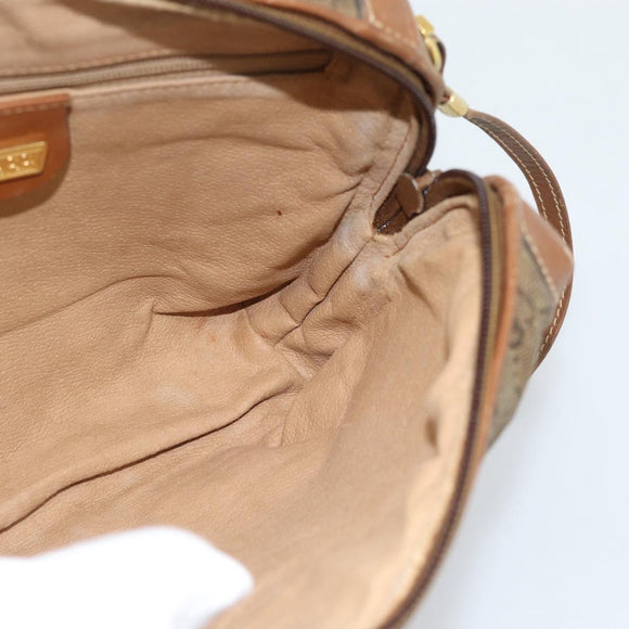 GUCCI Shoulder Bag Leather Beige Gold 007 115 4916 Auth 184510