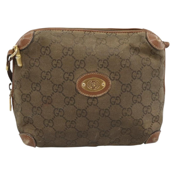 GUCCI Shoulder Bag Leather Beige Gold 007 115 4916 Auth 184510