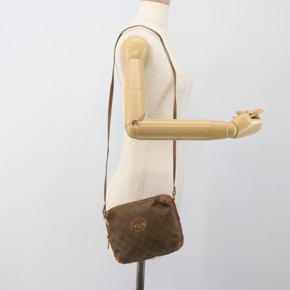 GUCCI Shoulder Bag Leather Beige Gold 007 115 4916 Auth 184510