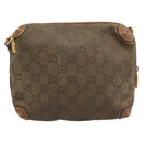 GUCCI Shoulder Bag Leather Beige Gold 007 115 4916 Auth 184510-2