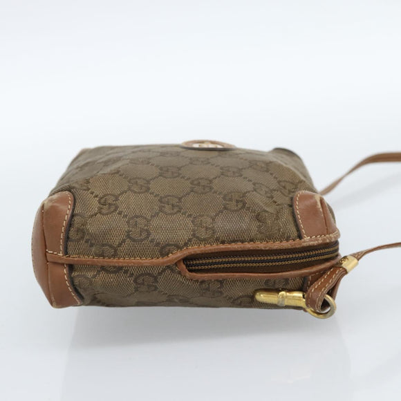 GUCCI Shoulder Bag Leather Beige Gold 007 115 4916 Auth 184510