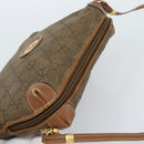 GUCCI Shoulder Bag Leather Beige Gold 007 115 4916 Auth 184510-6