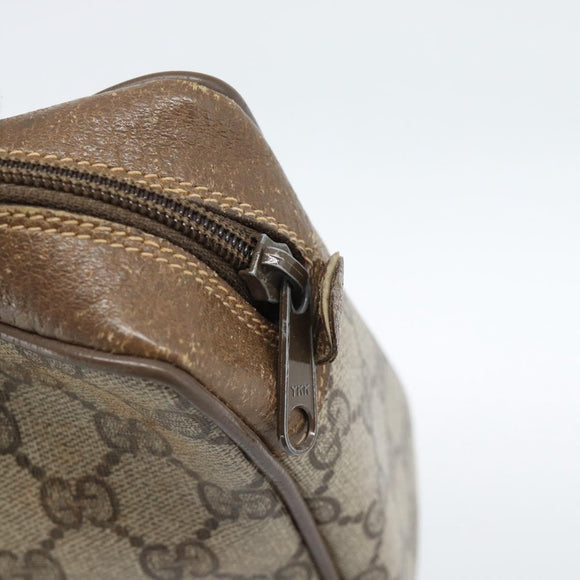 GUCCI GG Supreme Web Sherry Line Clutch Bag PVC Beige Red 89 01 012 Auth 184511