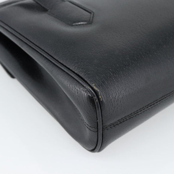 GUCCI Handtasche Leder Schwarz Gold 000 109 0098 Auth 184513