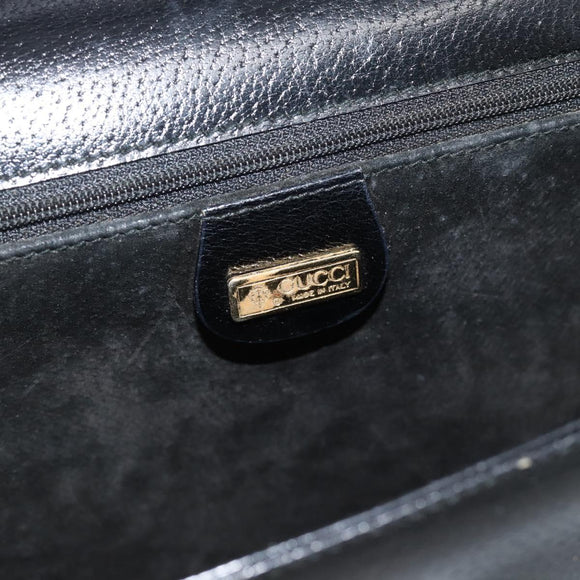 GUCCI Handtasche Leder Schwarz Gold 000 109 0098 Auth 184513