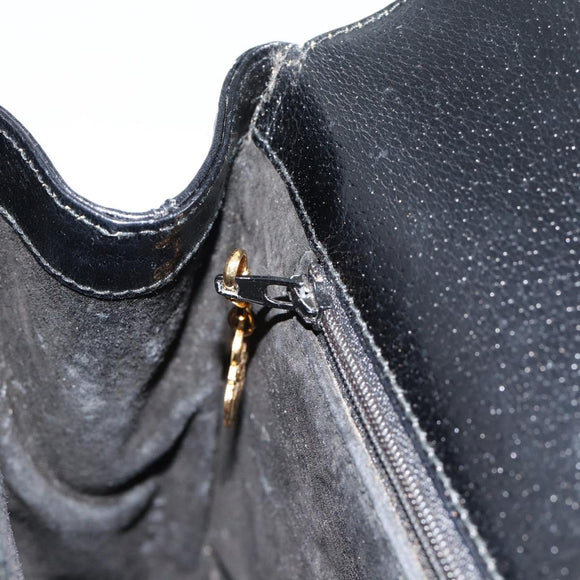 GUCCI Handtasche Leder Schwarz Gold 000 109 0098 Auth 184513
