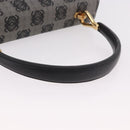 LOEWE Anagram Hand Bag PVC Gray Gold Auth 184514V-7