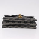LOEWE Anagram Hand Bag PVC Gray Gold Auth 184514V-5