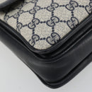 GUCCI GG Supreme Shoulder Bag PVC Navy Gold 14 01 4084 Auth 184523-11