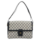 GUCCI GG Supreme Shoulder Bag PVC Navy Gold 14 01 4084 Auth 184523-2