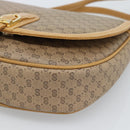GUCCI Micro GG Supreme Umhängetasche PVC Beige Gold Auth 184524-10
