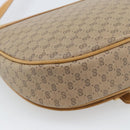 GUCCI Micro GG Supreme Umhängetasche PVC Beige Gold Auth 184524-13