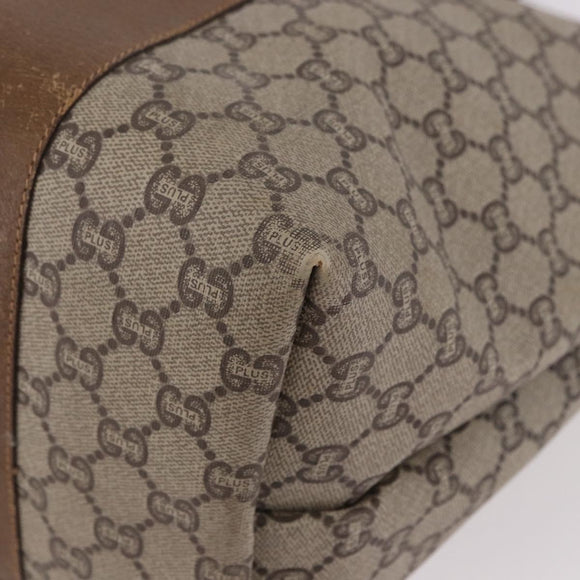 GUCCI GG Supreme Web Sherry Line Boston Bag PVC Beige Red Green Auth 184525
