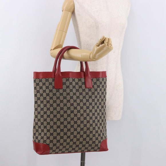 GUCCI GG Canvas Handtasche Beige Gold 002 1121 1669 Auth 184526