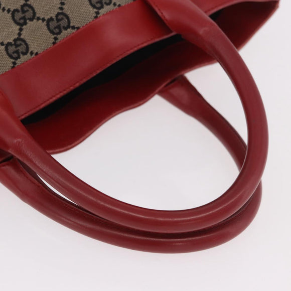 GUCCI GG Canvas Handtasche Beige Gold 002 1121 1669 Auth 184526