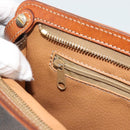 CELINE Macadam Canvas Clutch Tas PVC Leer Bruin Goud Auth 184528-19
