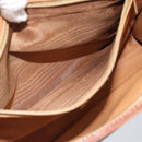 CELINE Macadam Canvas Clutch Tas PVC Leer Bruin Goud Auth 184528-20