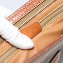 CELINE Macadam Canvas Clutch Tas PVC Leer Bruin Goud Auth 184528-23