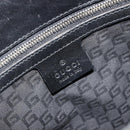 GUCCI Canvas Tote Bag Black Gold 114888 Auth 184529-18