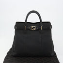 GUCCI Canvas Tote Bag Black Gold 114888 Auth 184529-12
