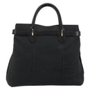 GUCCI Canvas Tote Bag Black Gold 114888 Auth 184529-2