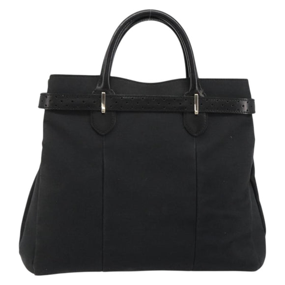 GUCCI Canvas Tote Bag Black Gold 114888 Auth 184529