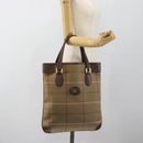 Burberrys Nova Check Tote Bag Canvas Beige Gold Auth 184530-21