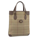 Burberrys Nova Check Tote Bag Canvas Beige Gold Auth 184530-1