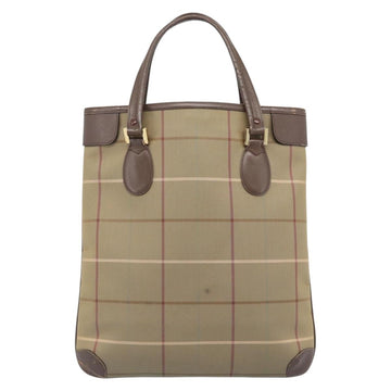 Burberrys Nova Check Tote Bag Canvas Beige Gold Auth 184530 - 0
