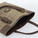 Burberrys Nova Check Tote Bag Canvas Beige Gold Auth 184530-6