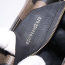 FENDI Pecan Canvas Tote Bag PVC Brown Black Auth 184531A-12