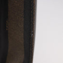 FENDI Pecan Canvas Tote Bag PVC Brown Black Auth 184531A-4