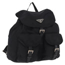 PRADA Backpack Nylon Black Silver Auth 184534A-1