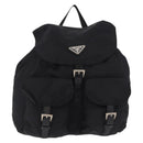 PRADA Backpack Nylon Black Silver Auth 184534A-2