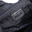 PRADA Backpack Nylon Black Silver Auth 184534A-23