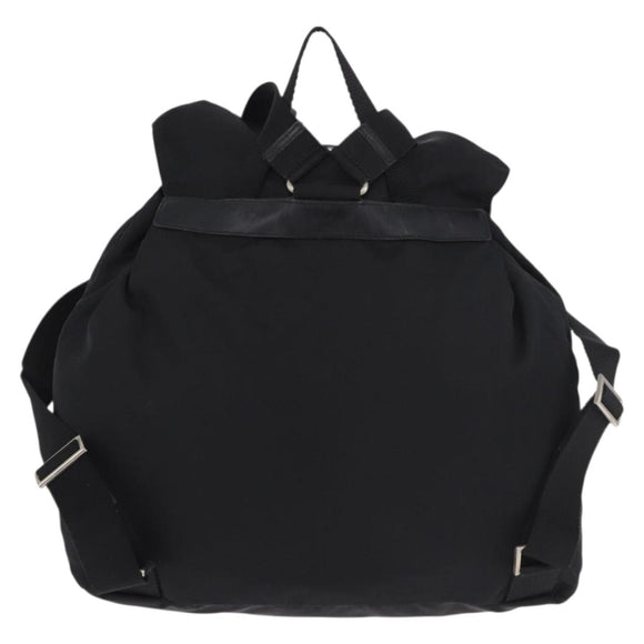 PRADA Backpack Nylon Black Silver Auth 184534A