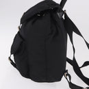 PRADA Backpack Nylon Black Silver Auth 184534A-4