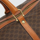 CELINE Macadam Canvas Boston Bag PVC Leather Brown Gold Auth 184535A-15